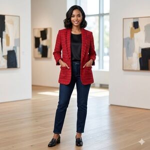 Worthington Vibrant Red Women's Blazer